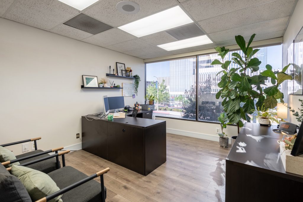 The updated offices now share a modern, unified look, blending style and function throughout.