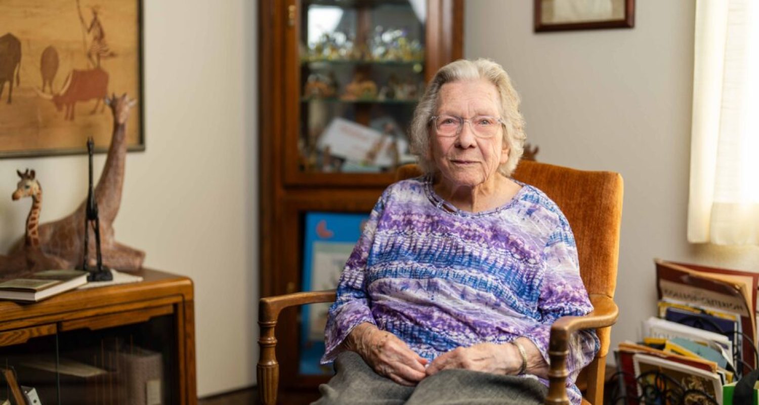 Stilson-Mildred-Edited-scaled Mildred A. R. Stilson ’46, age 102, in her home on Oct. 25, 2023.