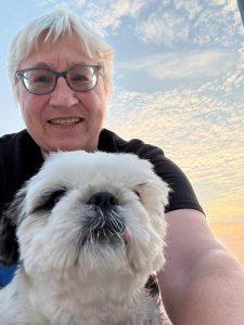 Nancy S. Lind and her dog