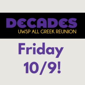 All Greek Reunion at UWSP on October 9