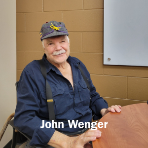 John Wenger in a UWSP Stormy Kromer hat
