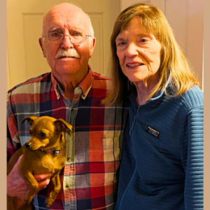 Justus Paul his wife and dog