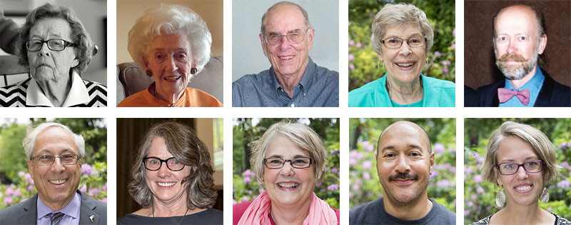 Collage of headshot photos of the 2015 Alumni Award Recipients.