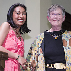 Susan Scholl Folstein '62 with Rania Robb ’03