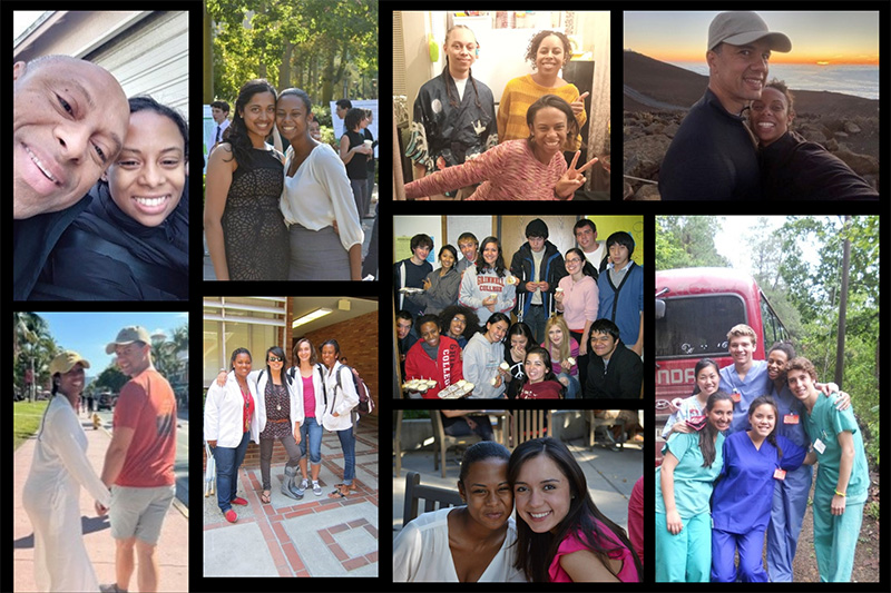 A collage of photos featuring Lisa Eshun-Wilson ’14.