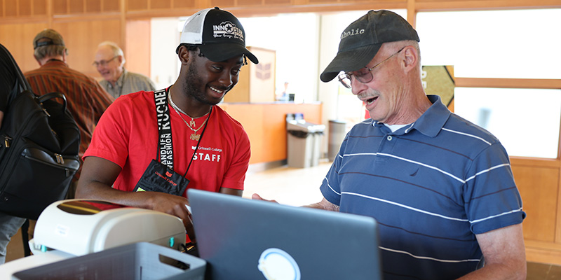 Moise Milenge '26 and Rick Fuller '63
