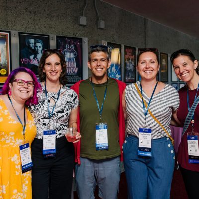 Alumni group at campus event