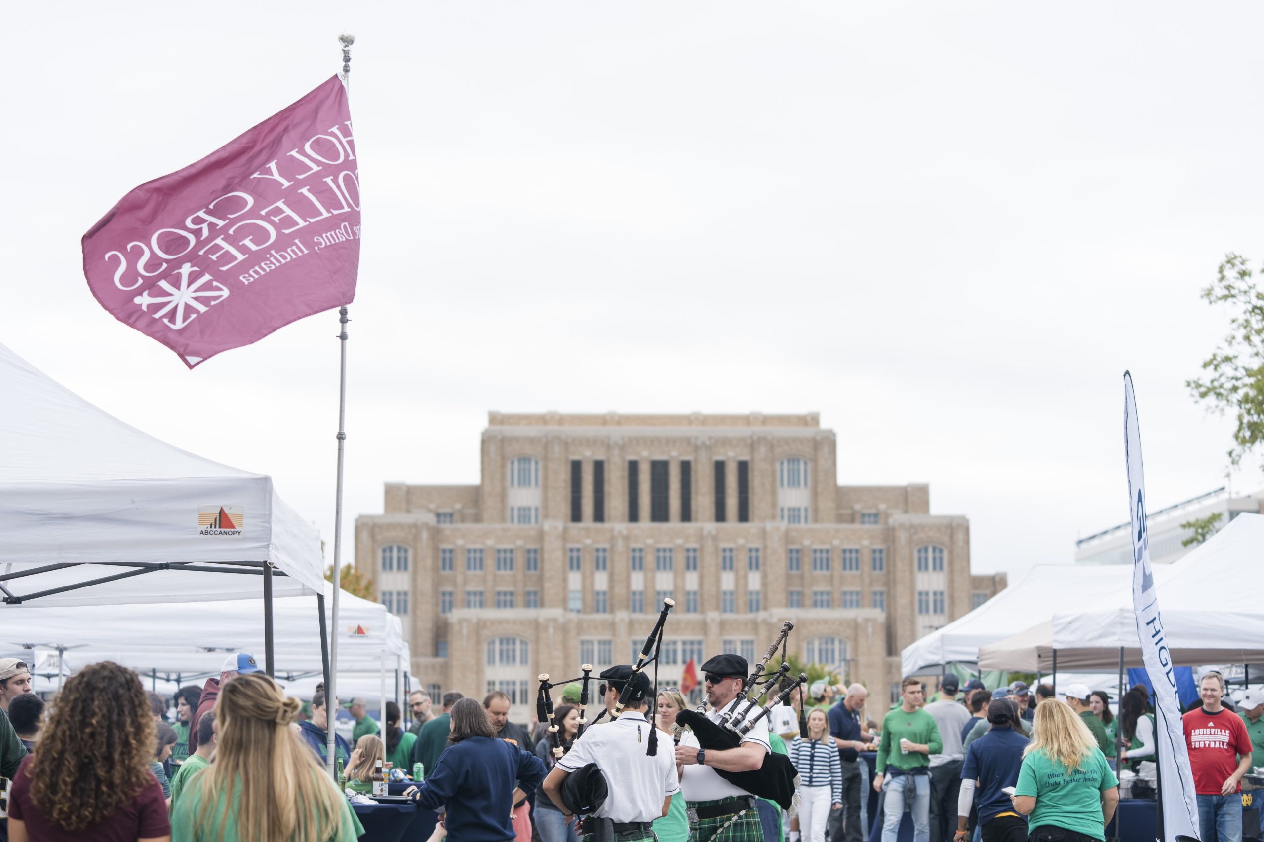 Photographs from Holy Cross College’s tailgate at the University of Notre Dame on Saturday, Sept. 28, 2024.