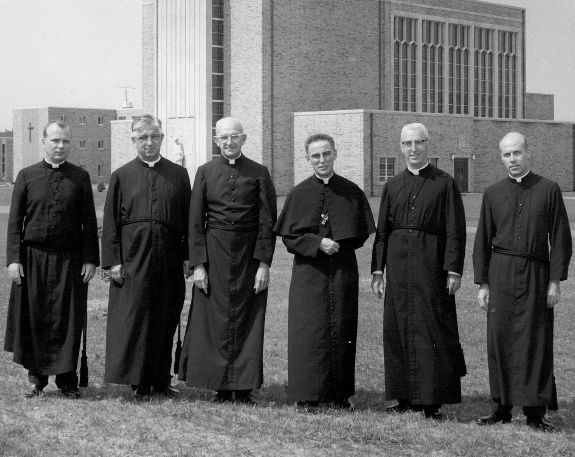 L-R Br John Driscoll,Br Reginald Juszcak, Br Donatus Schmitz Prov., Rev Germaine LaLande Superior General, Br Lawrence Miller, Br Donald Bailer